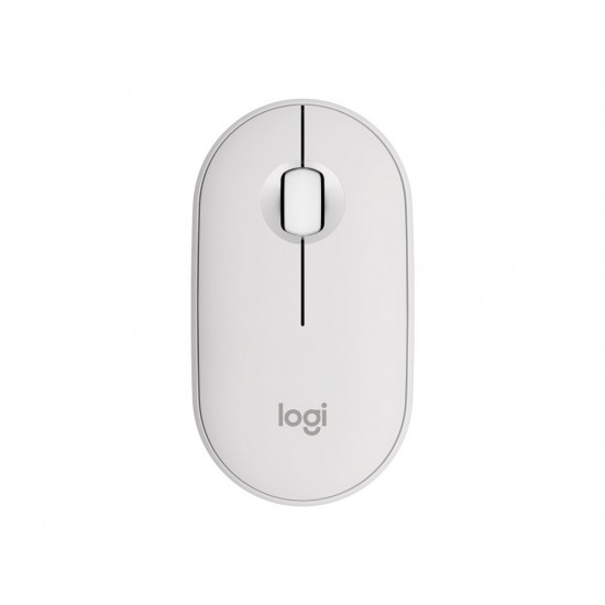 LOGITECH Pebble Mouse 2 M350s Mouse optical 3 buttons wireless Bluetooth 5.2 LE tonal white