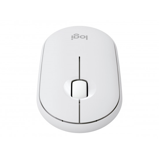 LOGITECH Pebble Mouse 2 M350s Mouse optical 3 buttons wireless Bluetooth 5.2 LE tonal white