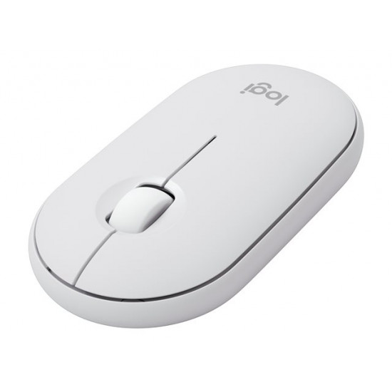 LOGITECH Pebble Mouse 2 M350s Mouse optical 3 buttons wireless Bluetooth 5.2 LE tonal white