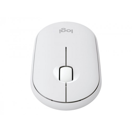 LOGITECH Pebble Mouse 2 M350s Mouse optical 3 buttons wireless Bluetooth 5.2 LE tonal white