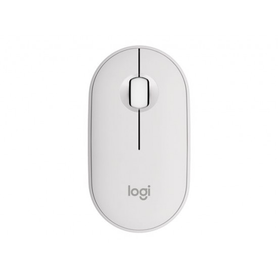 LOGITECH Pebble Mouse 2 M350s Mouse optical 3 buttons wireless Bluetooth 5.2 LE tonal white