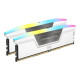 CORSAIR VENGEANCE RGB 32GB 2x16GB DDR5 6000MT/s DIMM Unbuffered 30-36-36-76 Std PMIC XMP 3.0 White Heatspreader RGB LED 1.4V