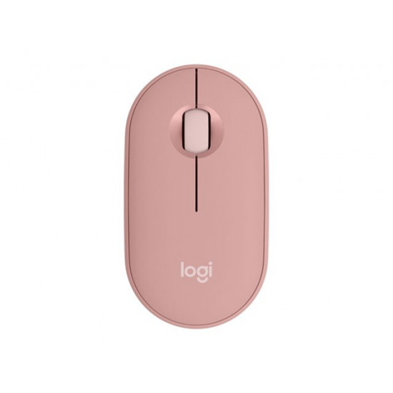 LOGITECH Pebble Mouse 2 M350s Mouse optical 3 buttons wireless Bluetooth 5.2 LE tonal rose