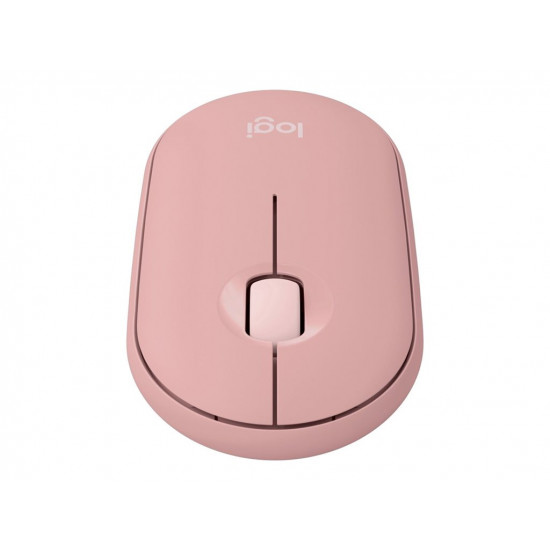 LOGITECH Pebble Mouse 2 M350s Mouse optical 3 buttons wireless Bluetooth 5.2 LE tonal rose