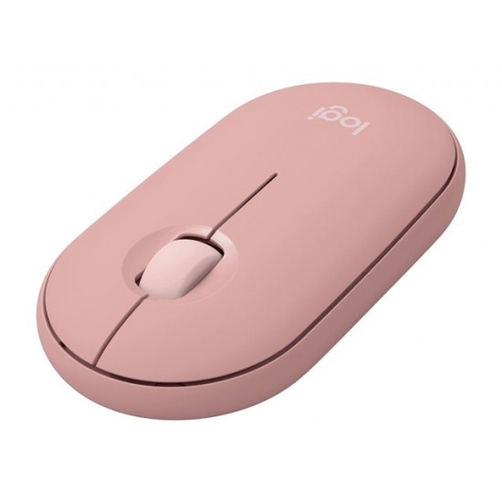 LOGITECH Pebble Mouse 2 M350s Mouse optical 3 buttons wireless Bluetooth 5.2 LE tonal rose