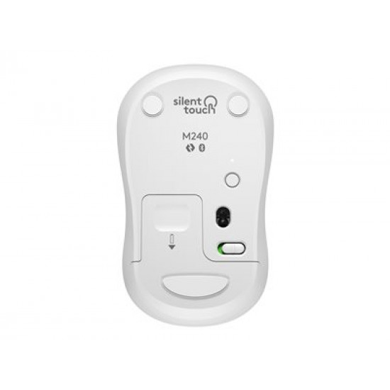 LOGITECH M240 Silent Mouse right and left-handed optical 3 buttons wireless Bluetooth off-white