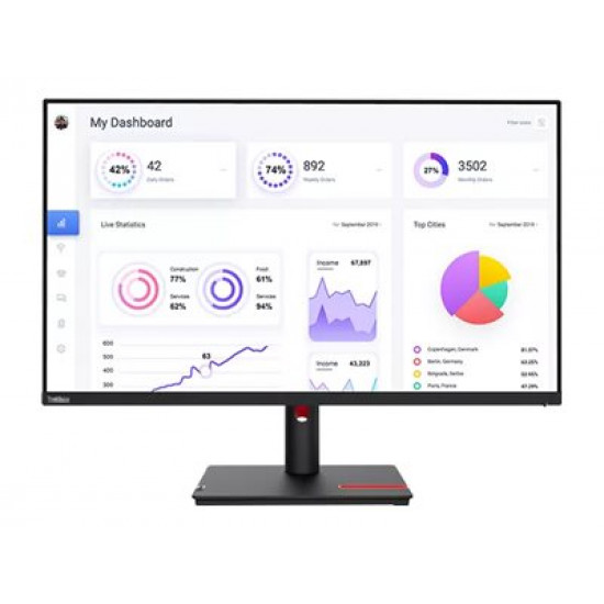 LENOVO ThinkVision T32p-30 31.5inch IPS 3840x2160 16:9 350cd/m2 4ms HDMI DP USB-C 3.2