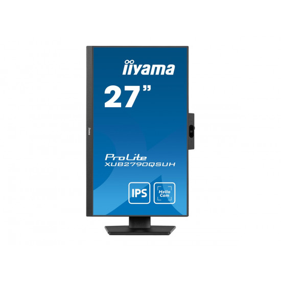 IIYAMA XUB2790QSUH-B1 27inch IPS QHD LED 250cd/m2 0.4ms DP HDMI USB-C USB-Hub 3xOut v3.2 Hello Webcam & Microphone Speakers Height A