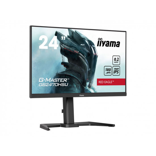 IIYAMA GB2470HSU-B6 G-Master Red Eagle 24inch Fast IPS FHD FreeSync Premium 180Hz 1100:1 300cd/m2 0.2ms HDMI DP 4xUSB Black Speakers