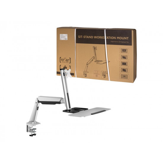 LOGILINK BP0040 - Sit-stand workstation monitor desk mount.13-32. max. 8 kg