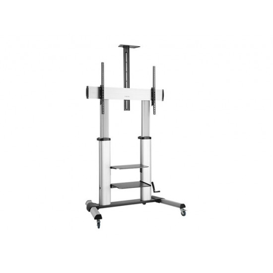 LOGILINK BP0084 TV monitor cart 60-100inch height adjustable 100kg max.