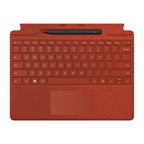 MS Surface Pro8 TypeCover + Pen Bundle Poppy Red English International