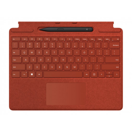 MS Surface Pro8 TypeCover + Pen Bundle Poppy Red English International