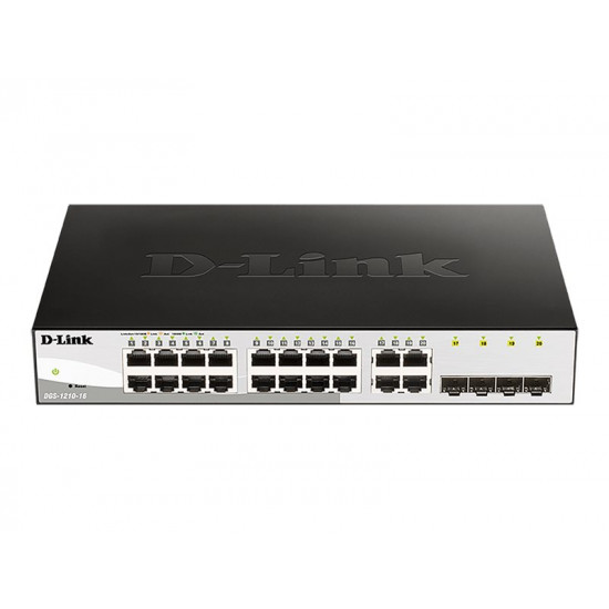 D-LINK 16-Port Layer2 Smart Managed Gigabit Switch dlink green 3.0 16x 10/100/1000Mbit/s TP RJ-45 Port4x TP Combo Port/SFP Slot