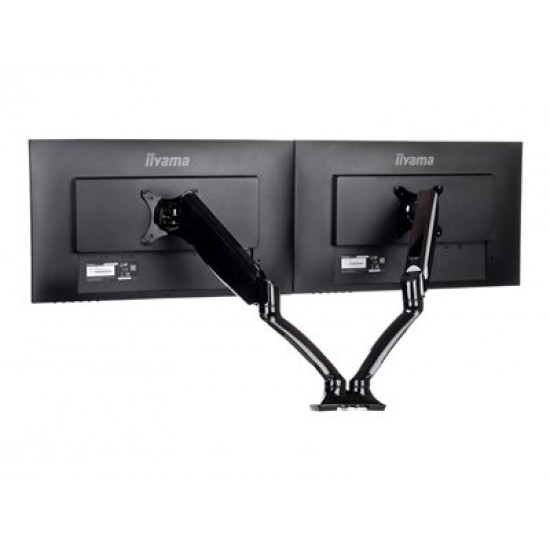 IIYAMA ACC Flexible desk mount with clamp or grommet for dual monitor 10i-27i height adj. gas spring size VESA 75x75/100x100 1-5kg