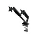 IIYAMA ACC Flexible desk mount with clamp or grommet for dual monitor 10i-27i height adj. gas spring size VESA 75x75/100x100 1-5kg