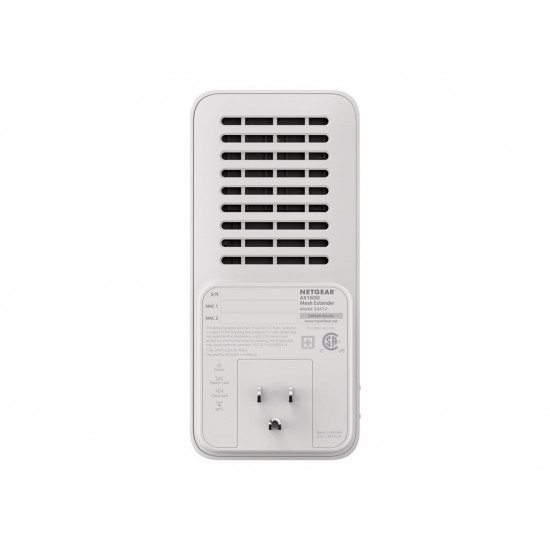 NETGEAR AX1600 4-Stream WiFi 6 Mesh Extender socket format