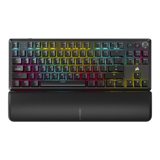 CORSAIR K70 CORE TKL Wireless Tenkeyless Mechanical Gaming Keyboard Backlit RGB LED CORSAIR MLX RED Black Black ABS DS Keycaps