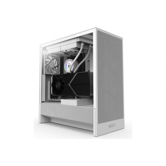 NZXT PC case H5 Flow midi tower white window