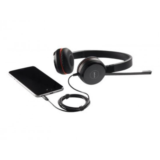 JABRA Evolve 30 II UC stereo Headset on-ear wired 3.5 mm jack