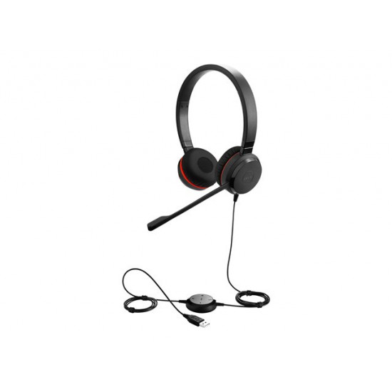 JABRA Evolve 30 II UC stereo Headset on-ear wired 3.5 mm jack