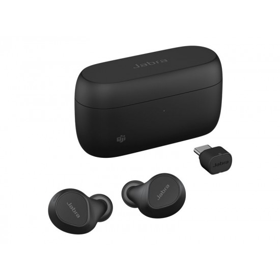 JABRA Evolve2 Buds MS True wireless earphones with mic in-ear Bluetooth active noise cancelling USB-C via BT adapter black MS Te