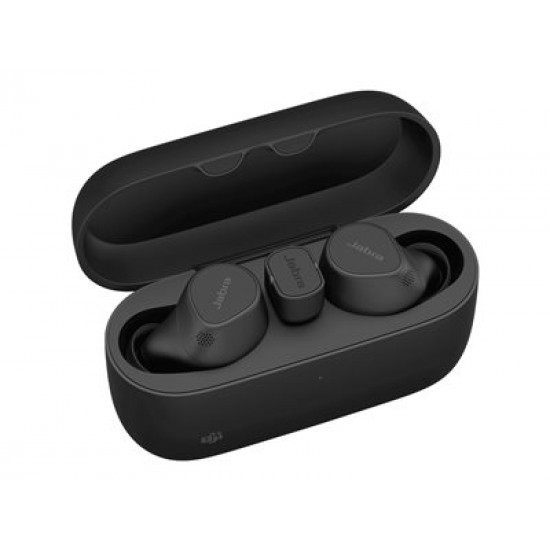 JABRA Evolve2 Buds MS True wireless earphones with mic in-ear Bluetooth active noise cancelling USB-C via BT adapter black MS Te