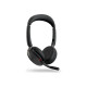 JABRA Evolve2 65 Flex MS Stereo Headset on-ear Bluetooth wireless active noise cancelling USB-C black wireless charge pad MS Tea