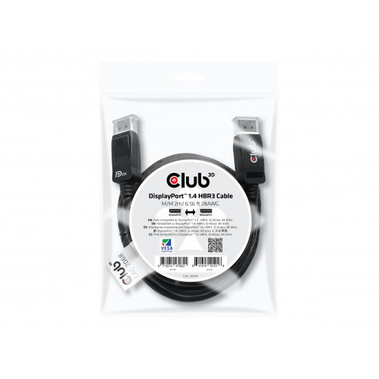 CLUB3D DP 1.4 HBR3 CABLE 2M