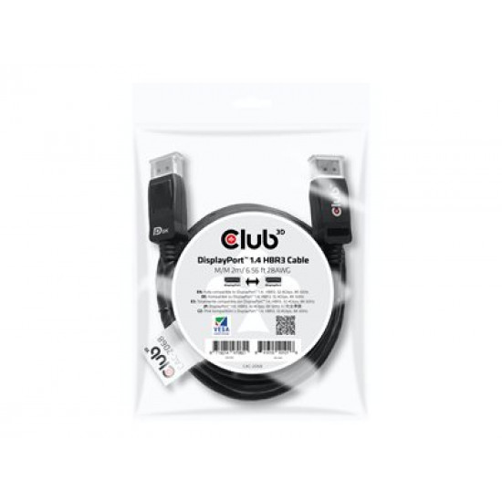 CLUB3D DP 1.4 HBR3 CABLE 2M