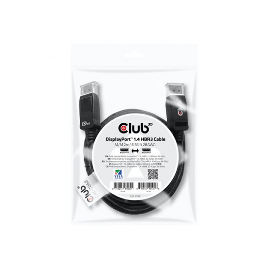 CLUB3D DP 1.4 HBR3 CABLE 2M