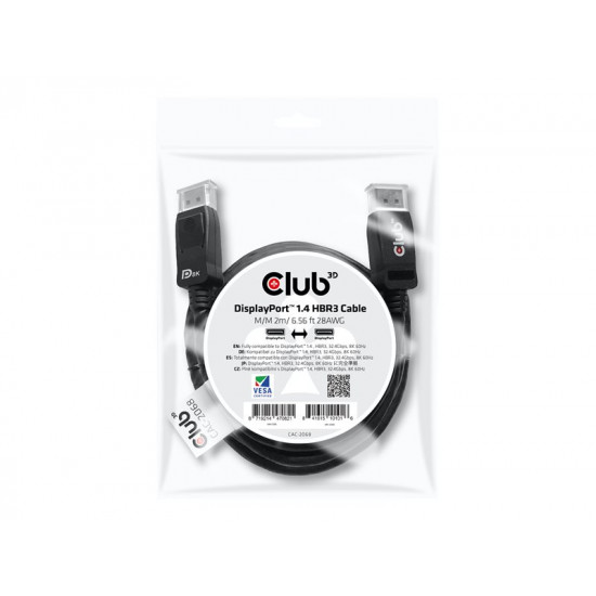 CLUB3D DP 1.4 HBR3 CABLE 2M