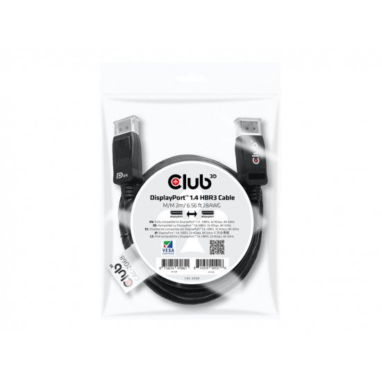 CLUB3D DP 1.4 HBR3 CABLE 2M