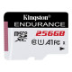 KINGSTON 256GB microSDXC Endurance 95R/45W C10 A1 UHS-I Card Only