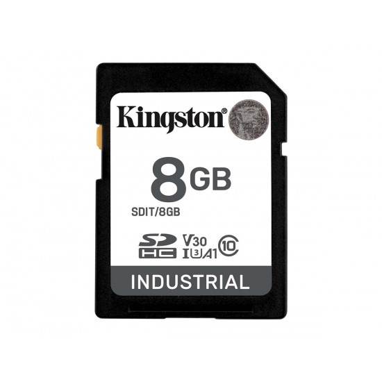 KINGSTON 8GB SDHC Industrial -40C to 85C C10 UHS-I U3 V30 A1 pSLC