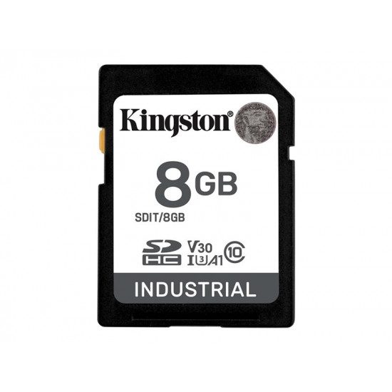 KINGSTON 8GB SDHC Industrial -40C to 85C C10 UHS-I U3 V30 A1 pSLC