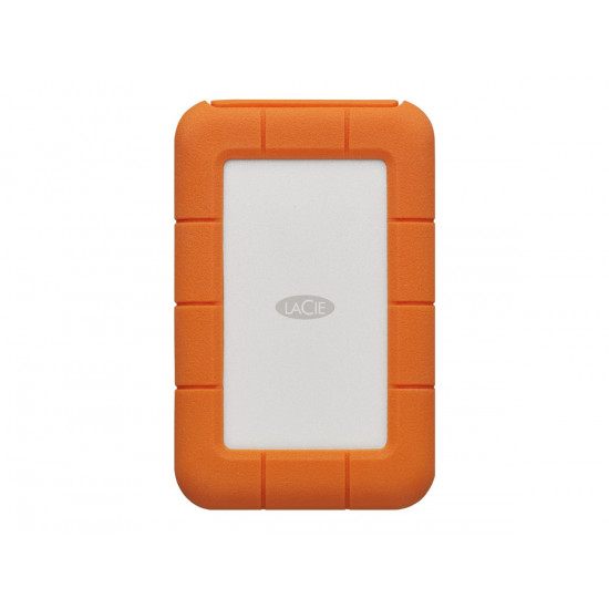 LACIE RUGGED 1TB USB-C USB3.0 Drop crush and rain-resistant for all terrain use orange