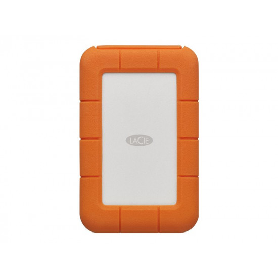 LACIE RUGGED 1TB USB-C USB3.0 Drop crush and rain-resistant for all terrain use orange