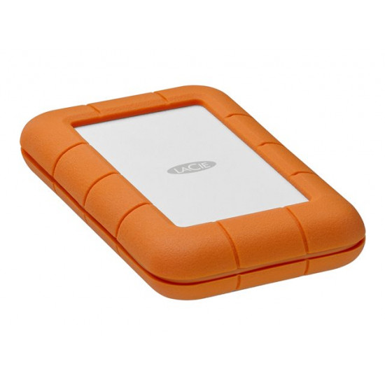 LACIE RUGGED 1TB USB-C USB3.0 Drop crush and rain-resistant for all terrain use orange