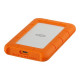 LACIE RUGGED 2TB USB-C USB3.0 Drop- crush- and rain-resistant for all-terrain use orange