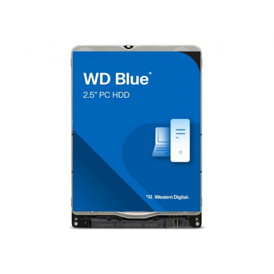 WD Blue Mobile 2TB HDD 7mm 5400Rpm SATA 6Gb/s serial ATA 128MB cache 2.5inch RoHS compliant internal Bulk