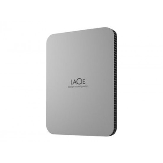 LACIE Mobile Drive HDD USB-C 2TB 2.5inch Moon Silver with USB-C cable