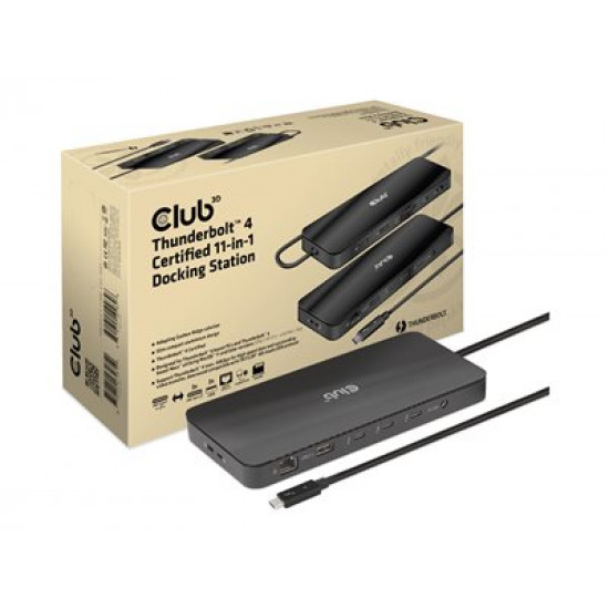 CLUB 3D ThunderboltTM 4 Certified 11-in-1 Docking Station