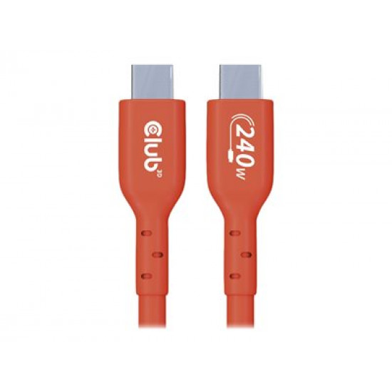 CLUB 3D USB2 Type-C Bi-Directional USB-IF Certified Cable Data 480Mb PD 240W 48V/5A EPR M/M 3m 9.84 ft