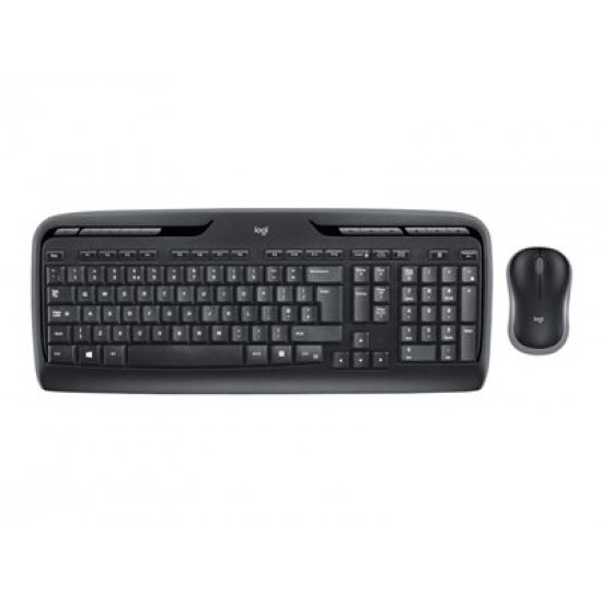 LOGITECH Wireless Combo MK330 Keyboard and mouse set wireless 2.4 GHz QWERTY Nordic black (PAN)