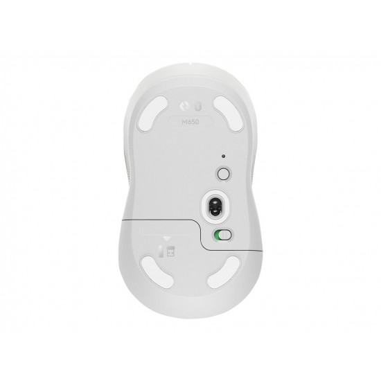 LOGITECH Signature M650 for Business Mouse wireless Bluetooth 2.4 GHz Bolt USB receiver off-white