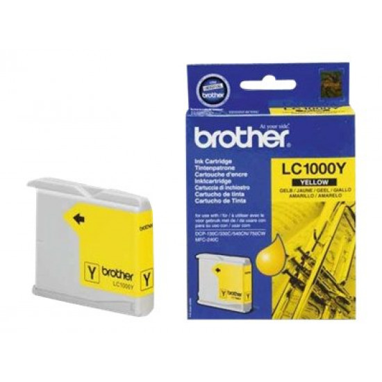 BROTHER LC1000Y ink yellow 400pages for DCP-130C 330C 350C 357C 540CN 560CN 750CW 770CW MFC-240C 440CN 465CN 660CN 680CN