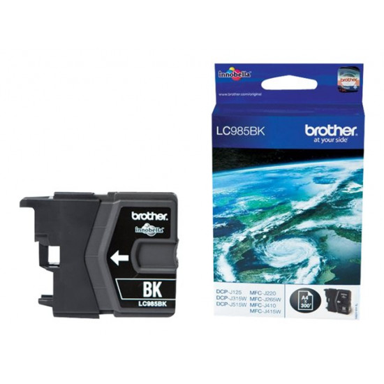 BROTHER LC985BK black ink for DCP-J125, -J315W, -J515W, MFC-J220, -J265W, -J410, -J415W