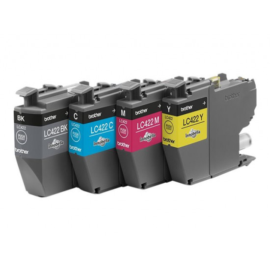 BROTHER Black Cyan Magenta and Yellow Ink Cartridges Multipack Each cartridge prints up to 550 pages - DR Version