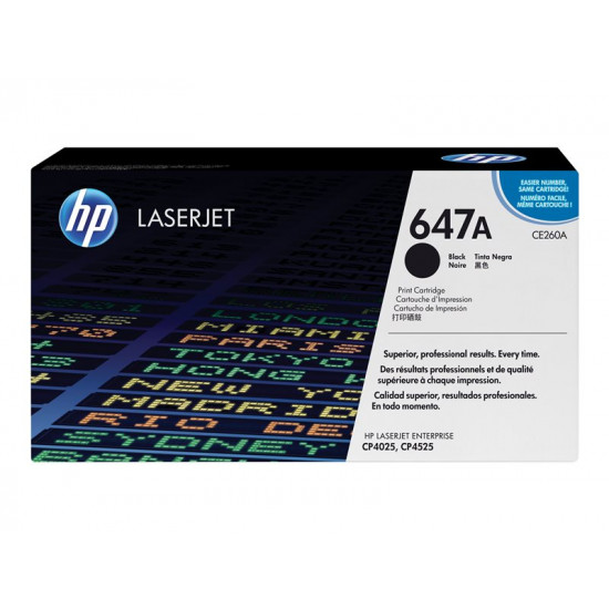 HP Toner CE260A black HV improoved ColorSphere toner Smart Printing Technology Color LaserJet CM4025/CP4525 8500 pages